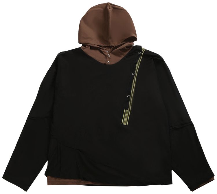 

Топ Kiko Kostadinov Inex Hooded Top 'Brown/Black', разноцветный