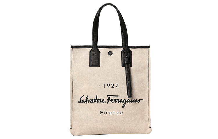 

Ferragamo Холщовая сумка мужская бежевая
