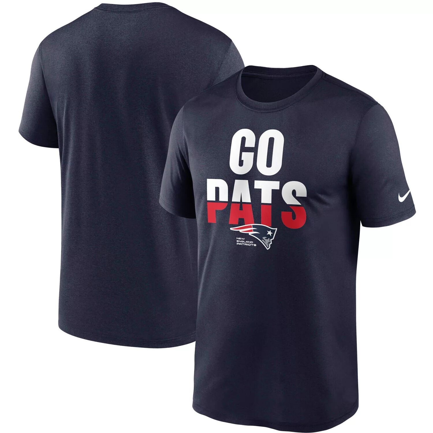 

Мужская темно-синяя футболка New England Patriots Legend Local Phrase Performance Nike, Синий, Мужская темно-синяя футболка New England Patriots Legend Local Phrase Performance Nike