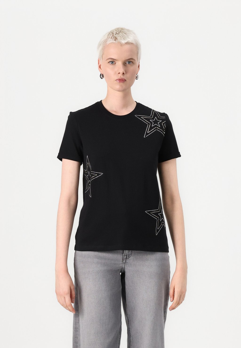 

Футболка с принтом ONLHOLLIS LIFE O NECK ONLY, черный