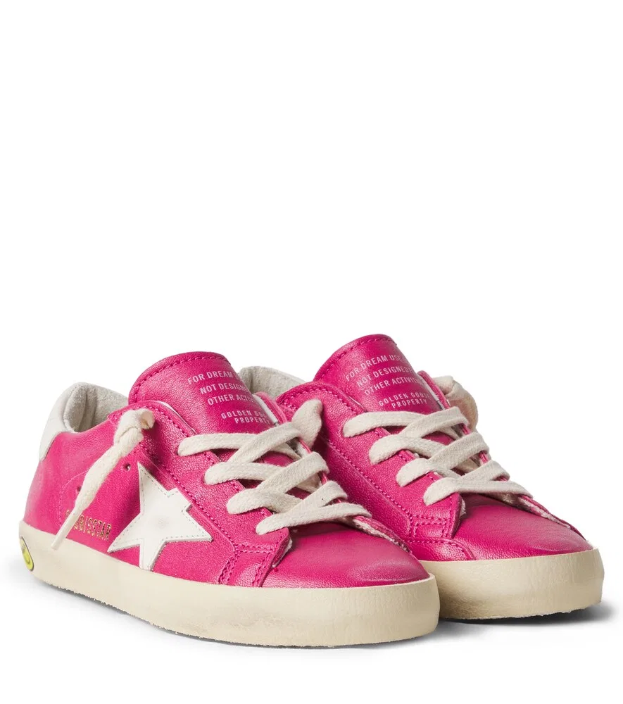 Кожаные кроссовки Super-Star Golden Goose Kids, розовый