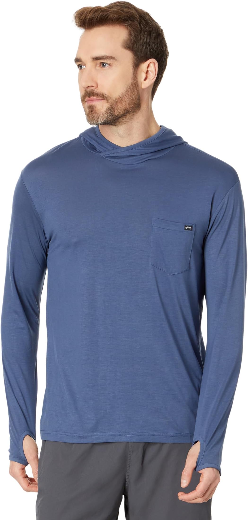 

Плавки Billabong Eclipse Hooded Long Sleeve Rashguard, цвет Slate Blue