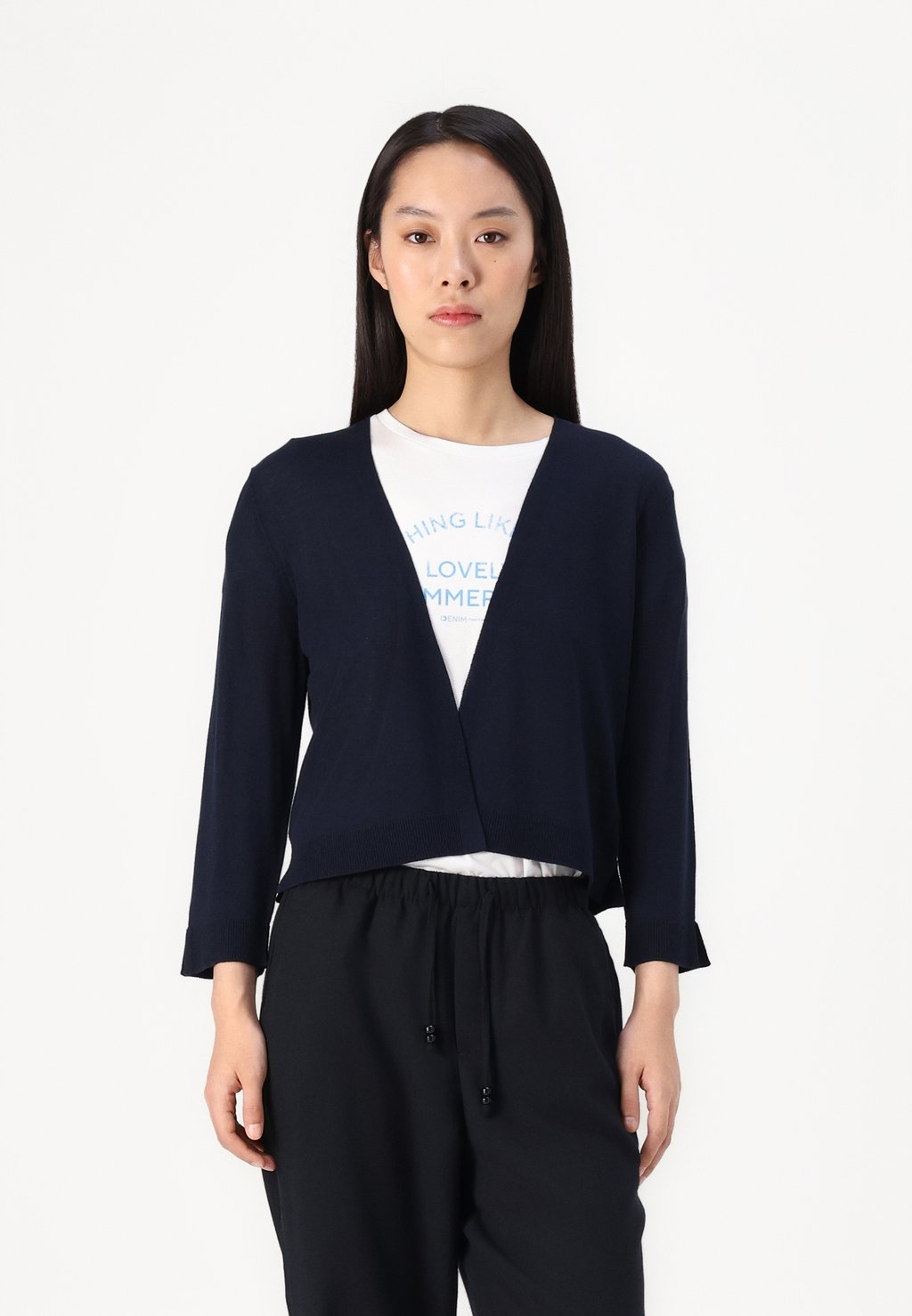 

Кардиган OPEN CARDIGAN TOM TAILOR, темно-синий