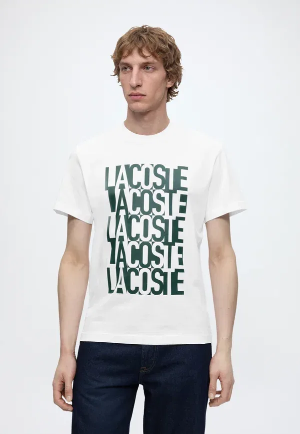 Футболка Lacoste Classic fit print, белый