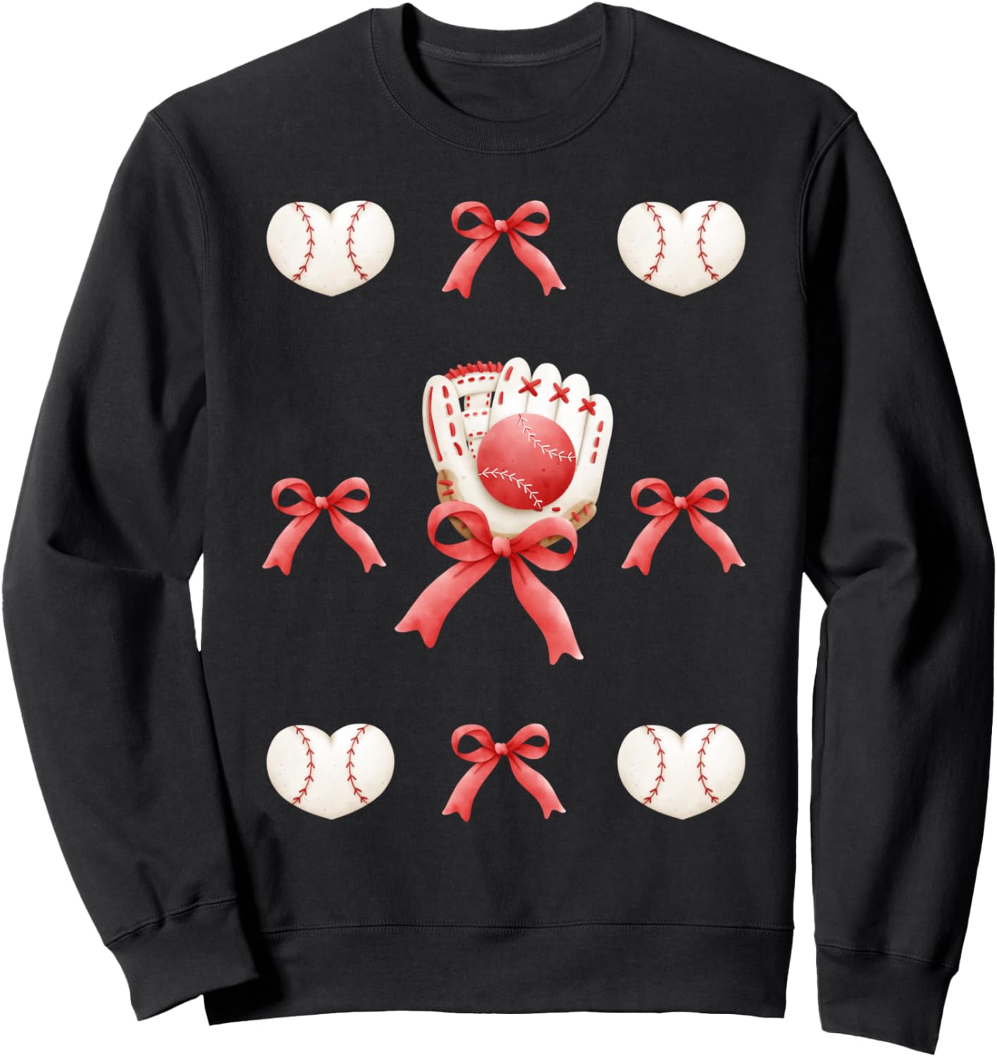 

Бейсбольная/софтбольная перчатка Coquette с лентой, толстовка Coquette Aesthetics, черный