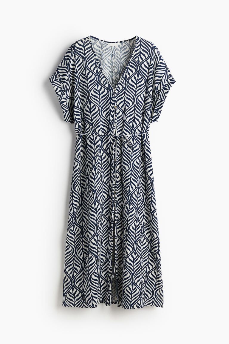 

Платье из крепа с пуговицами H&M, синий