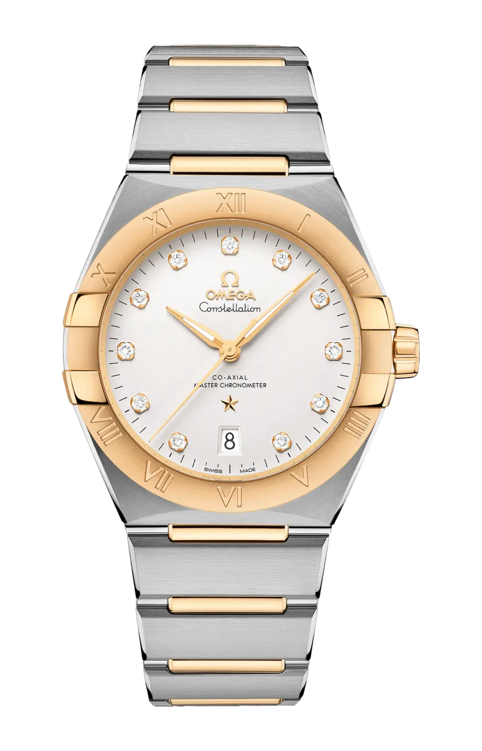 

Часы Omega Constellation co-axial master chronometer с бриллиантами 39 мм