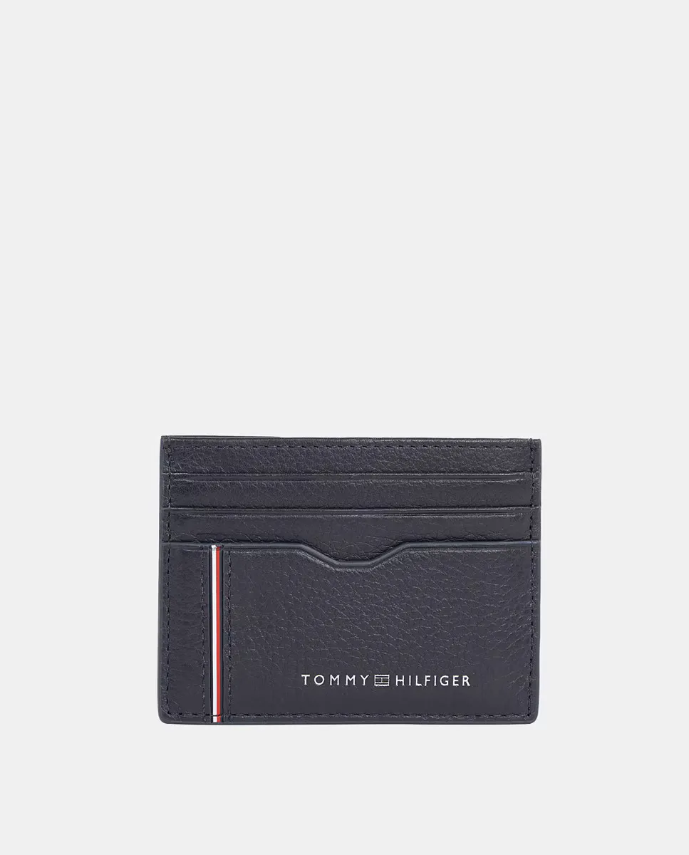 

Мужская кожаная визитница темно-синего цвета Tommy Hilfiger, темно-синий