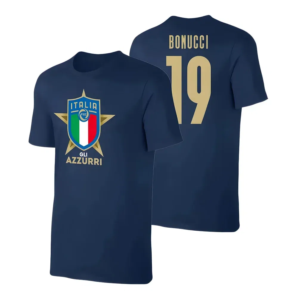 Футболка детская с дизайном Bonucci 19 Italy, темно-синий — фото 2