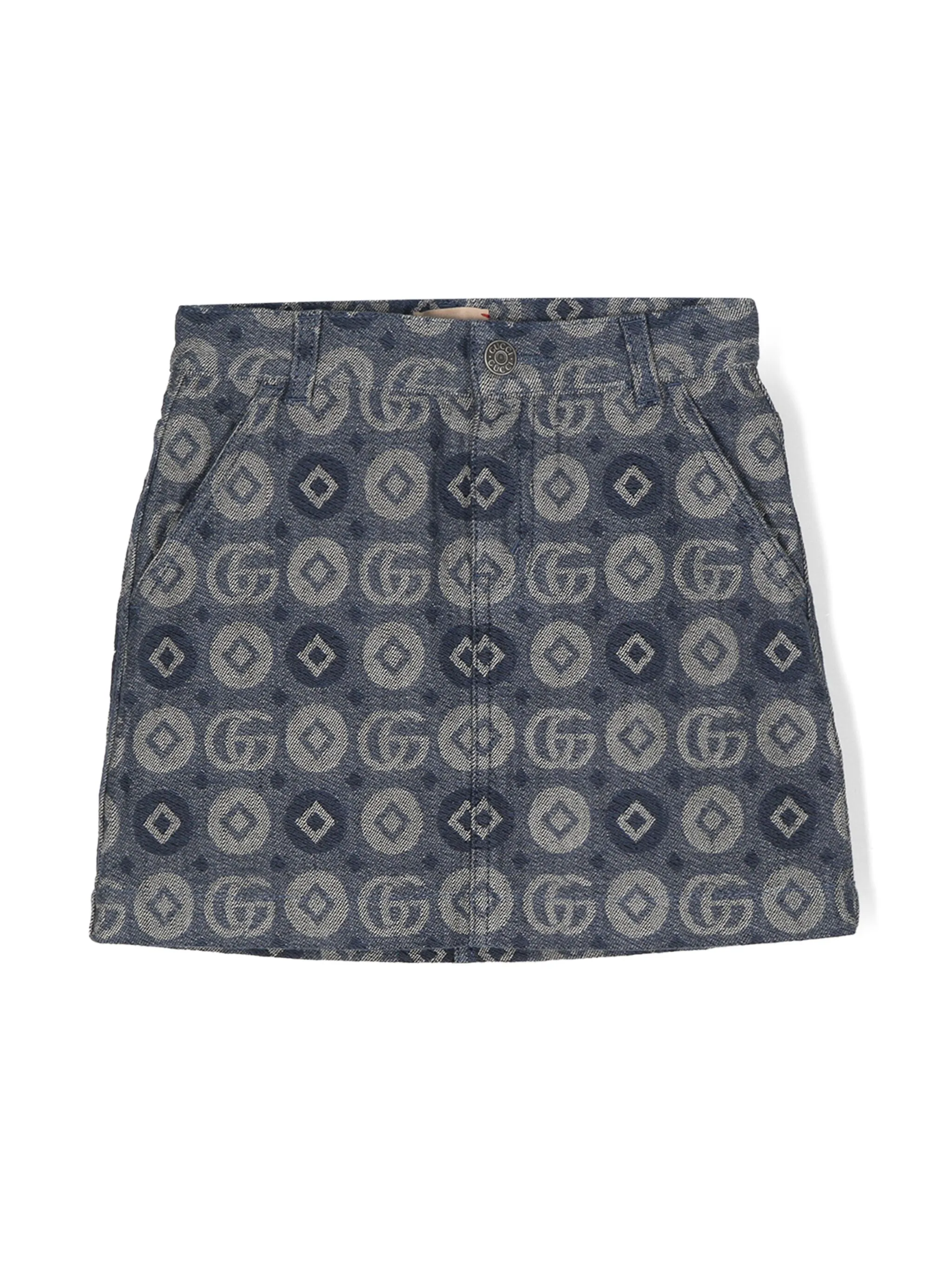 

Джинсовая юбка с монограммой GG Gucci Kids, синий