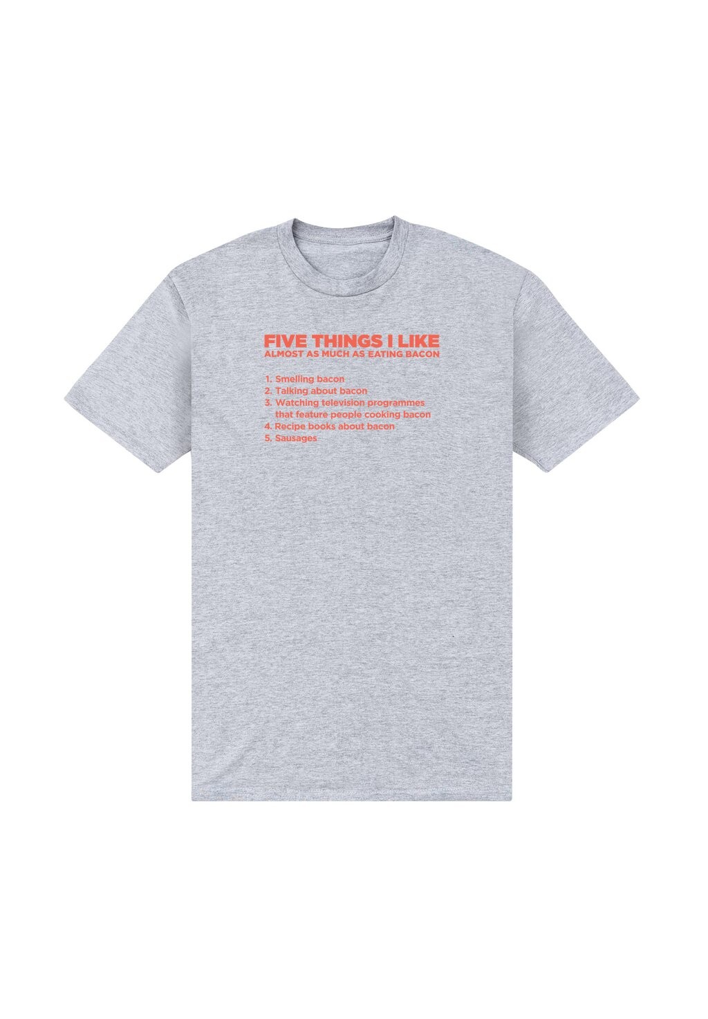 

Футболка с принтом FIVE THINGS BACON Henry Tiger, цвет Mottled Light Grey