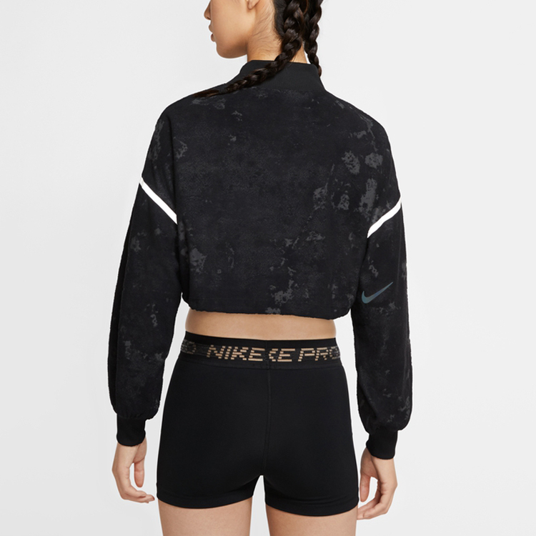 Короткое пальто женское Nike черный/темный дымчато-серый/светоотражающий черный — фото 4