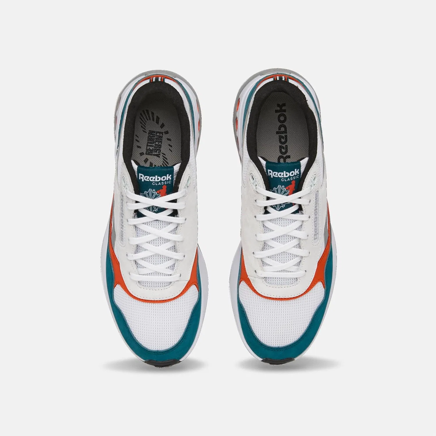 Кроссовки Reebok Unisex Ers World, Retro Teal White Pump Orange — фото 2