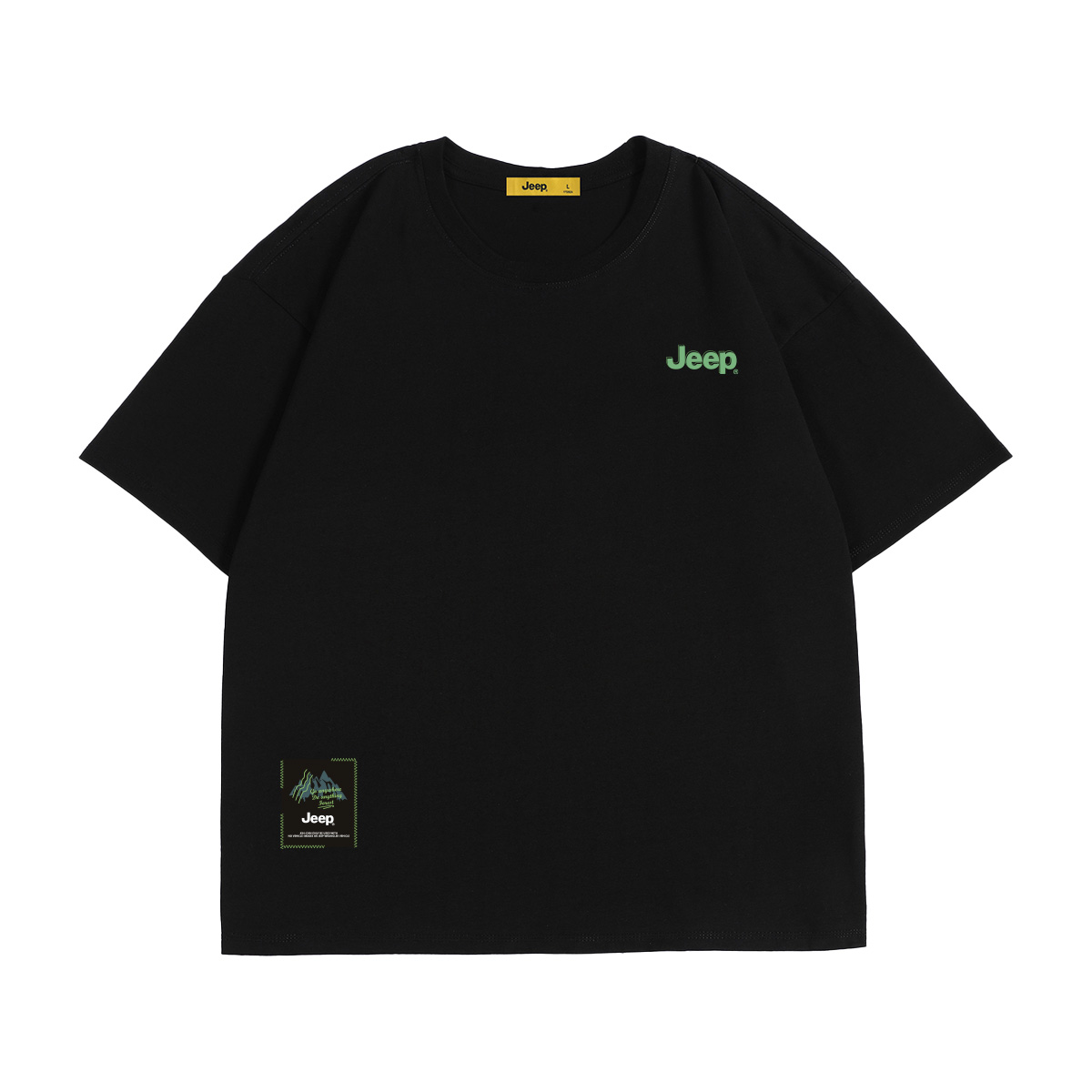 

Футболка Unisex Crew Neck тонкая прямая посадка Jeep, pure черный