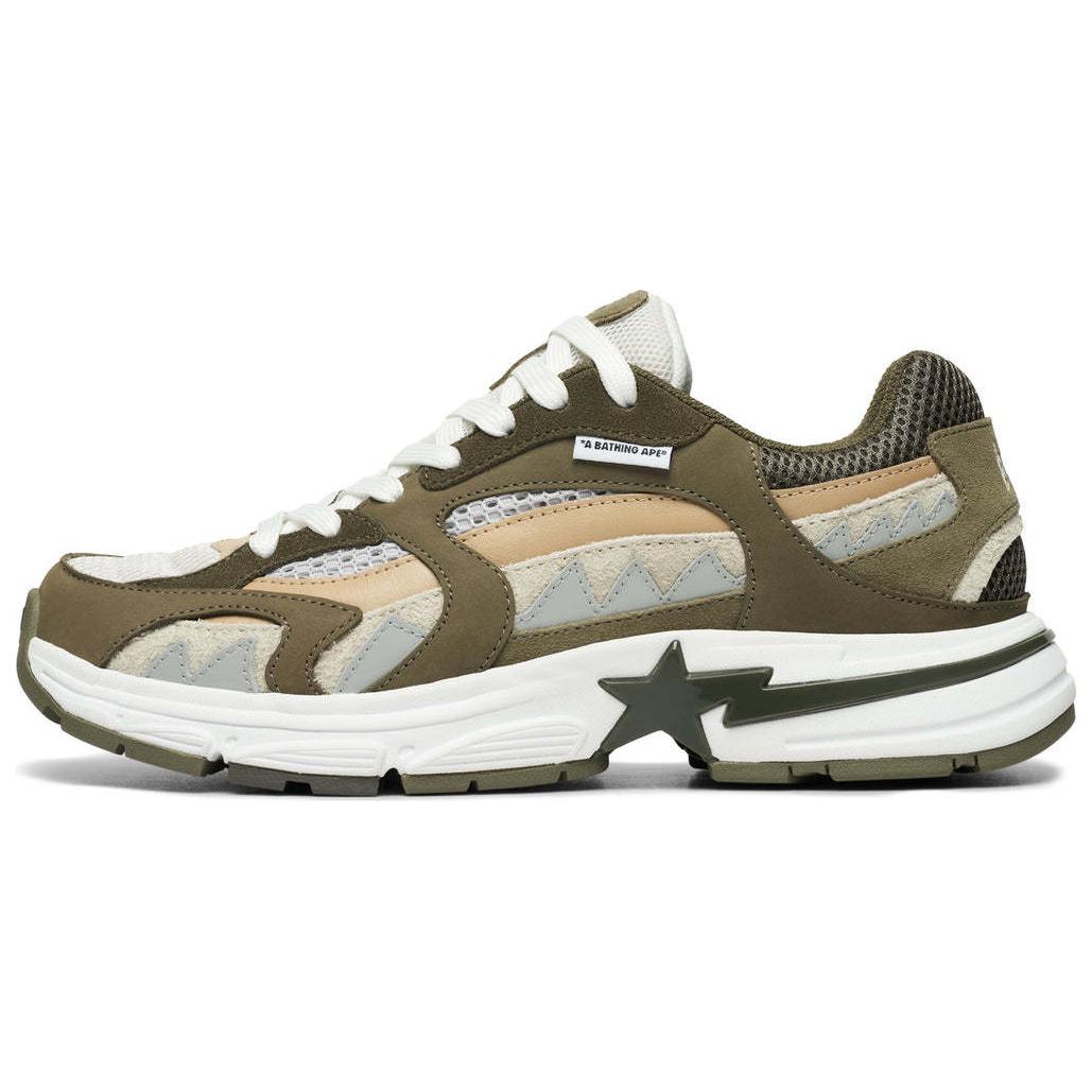 

SHARK STA, повседневные низкие противоскользящие туфли для мужчин A BATHING APE, Green