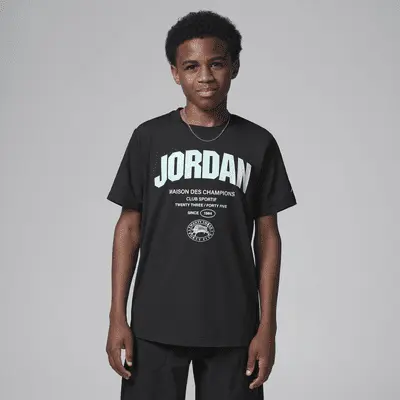 

Футболка Jordan Big Kids' Dri-FIT Des Champions T-Shirt, черный