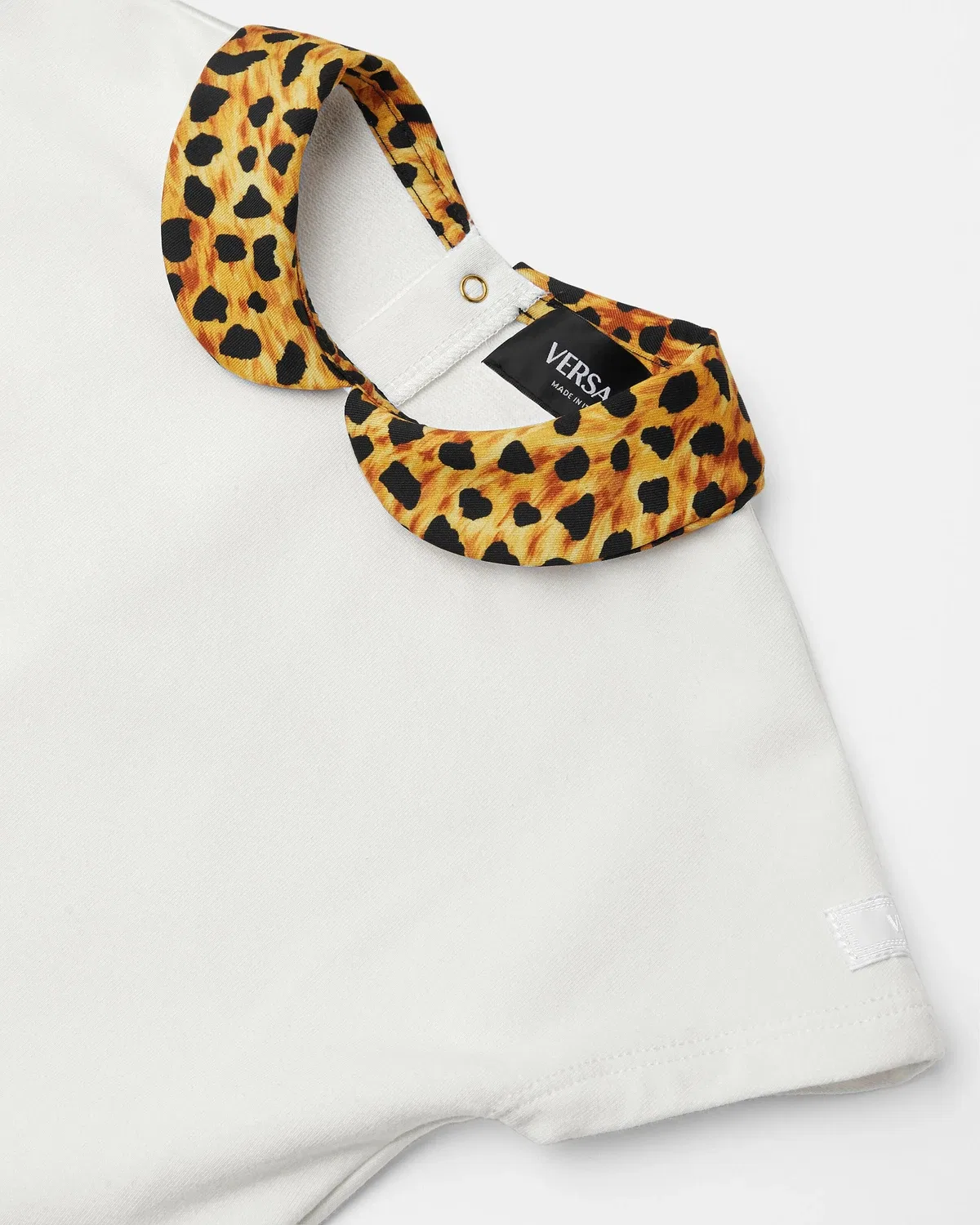 Детская футболка из хлопкового джерси с принтом VERSACE, белый — фото 4