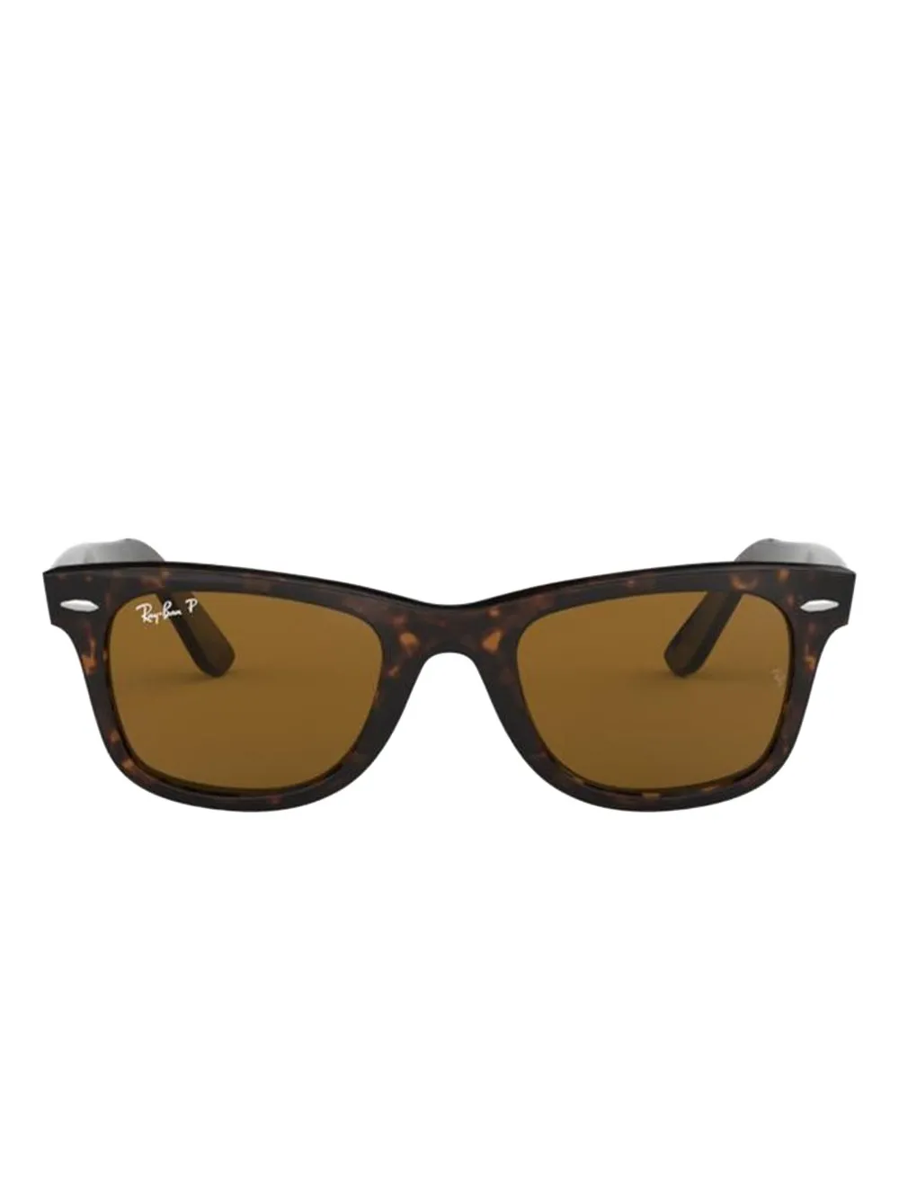 

Солнцезащитные очки-вайфареры с эффектом черепахового панциря Ray-Ban, коричневый