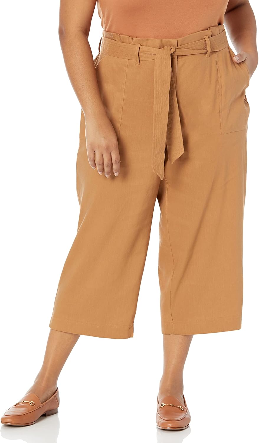 

Женские брюки Calvin Klein с плетеным поясом, Luggage