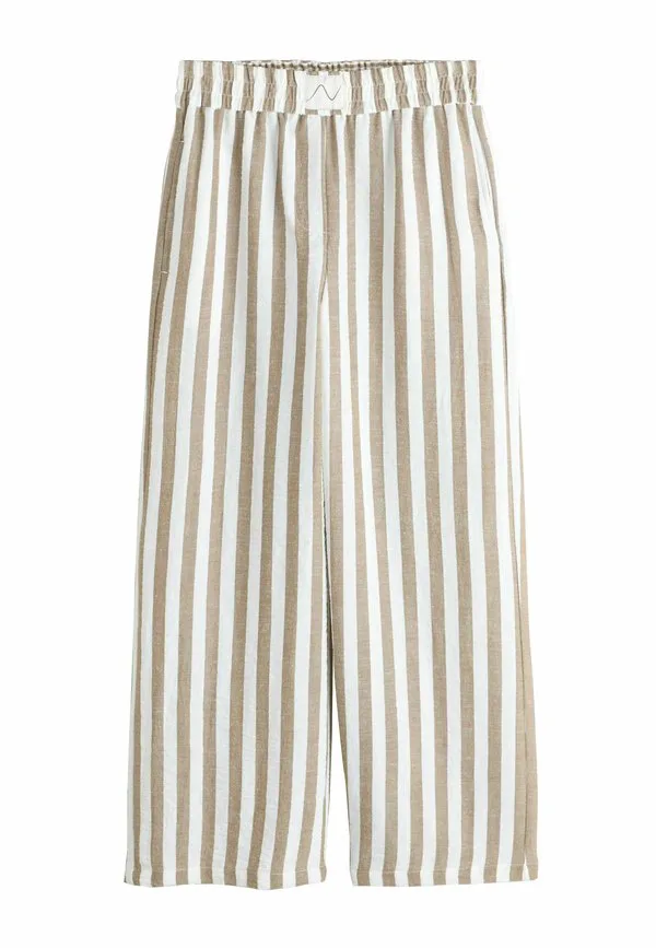 Наденьте широкие брюки Next, Ecru Brown Stripe