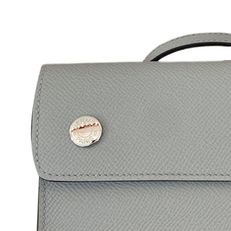 Hermèsnap Epsom Calfskin Wallet Mini Women's 8U Bleu Glacier Blue HERMES, Box Included — фото 3