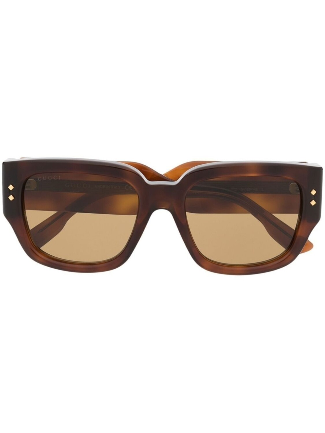 

Gucci Eyewear солнцезащитные очки черепаховой расцветки с логотипом, коричневый