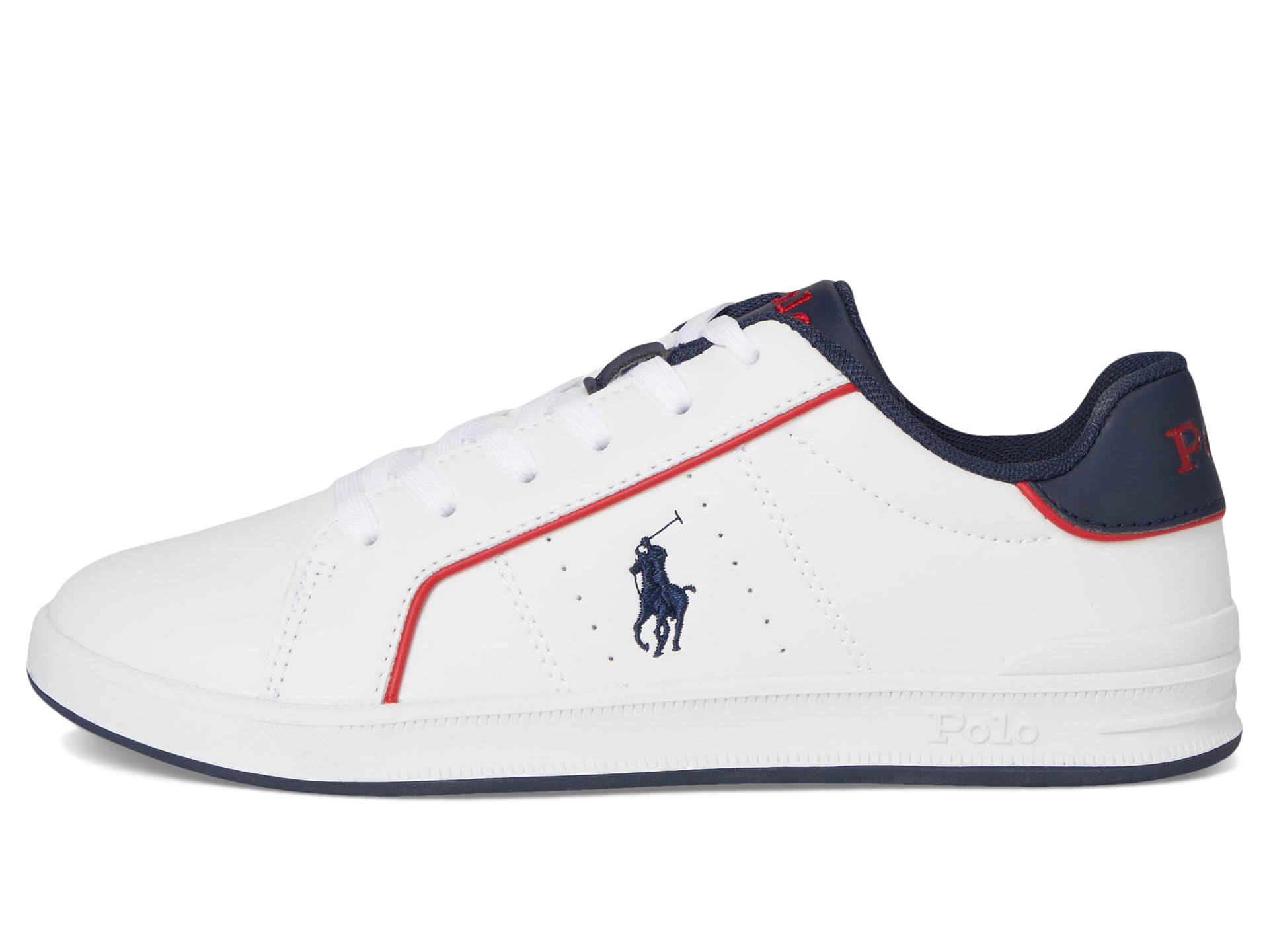 Кроссовки Polo Ralph Lauren Kids Heritage Court Iii, White/Navy — фото 4