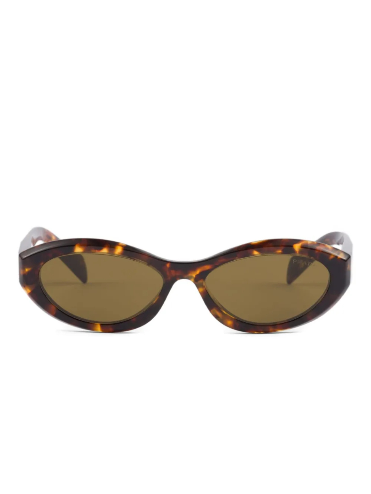 

Солнцезащитные очки Prada Eyewear Symbole в овальной оправе черепахового цвета, коричневый