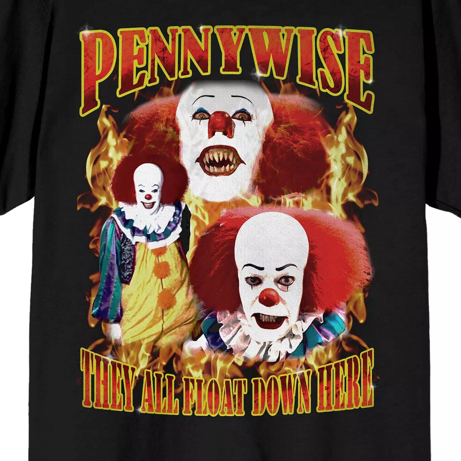 

Мужская футболка IT Pennywise Flames 1990-х годов Licensed Character