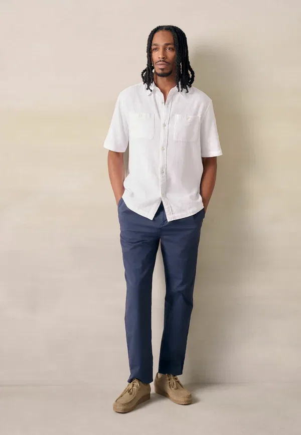Рубашка Next Regular fit textured short sleeve shirt, белый