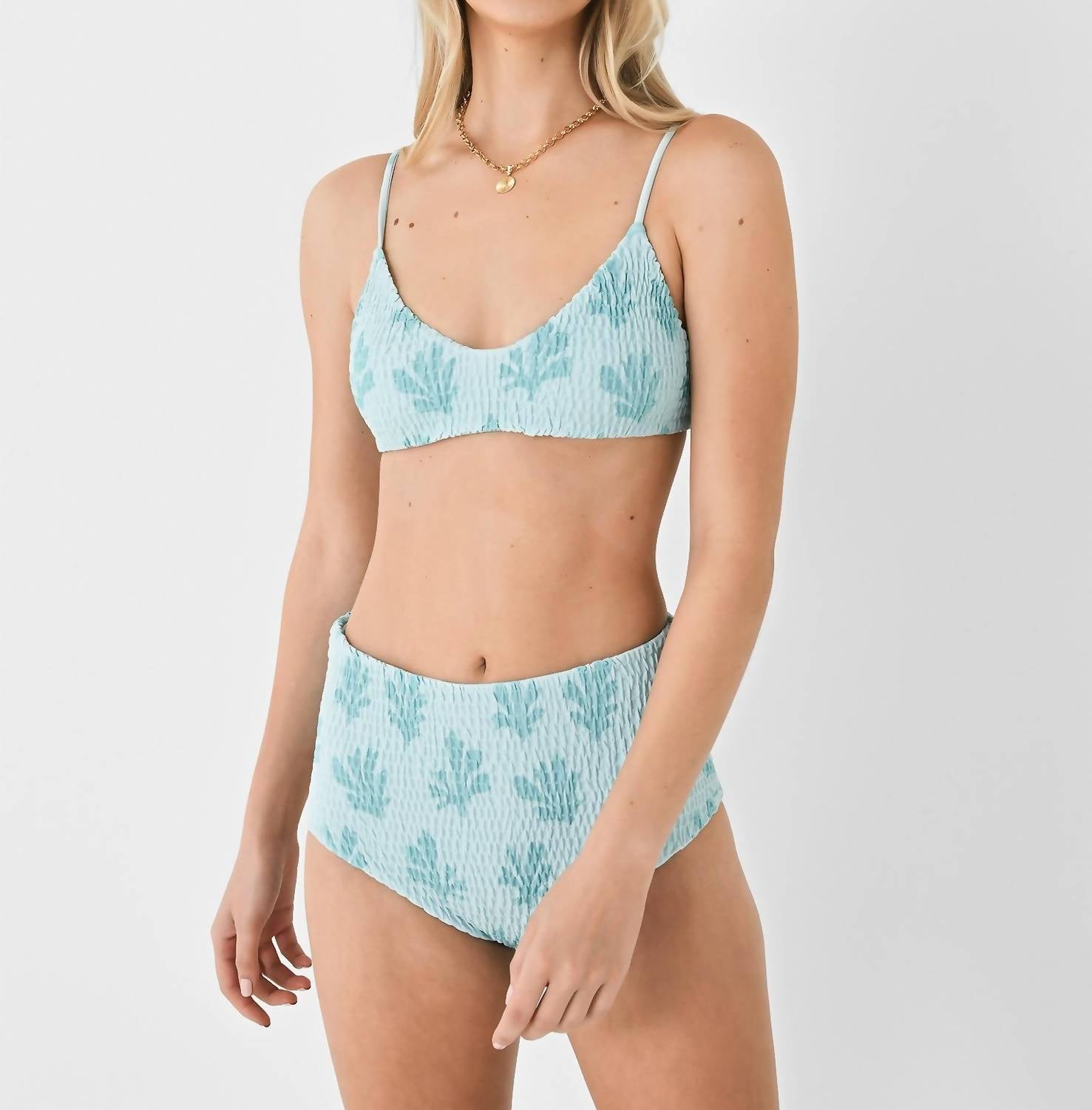 

Топ бикини Stella Smocked в цвете Mint Reef CITRINE