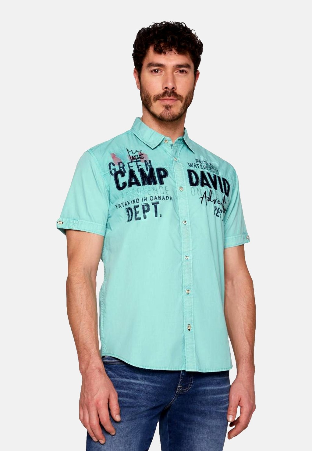 

Рубашка KURZARMHEMD Camp David, светло-зеленый