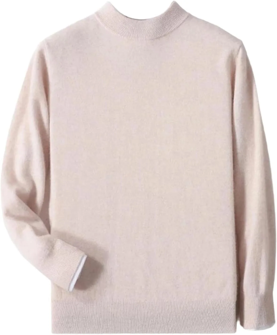 

Мужской свитер-пуловер из смесовой мериносовой шерсти с полуводолазкой