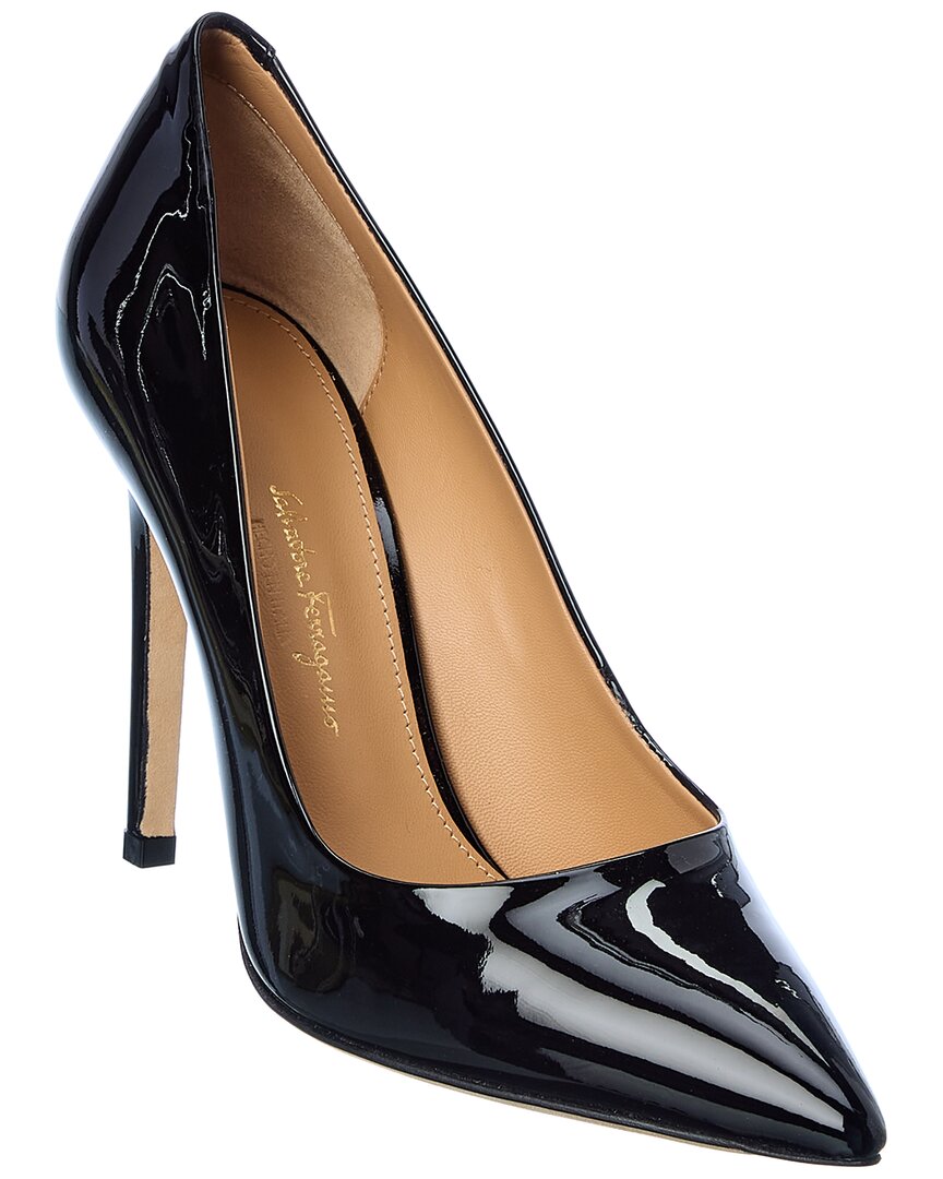 Ferragamo Ilary X5 Patent Pump Salvatore Ferragamo, черный