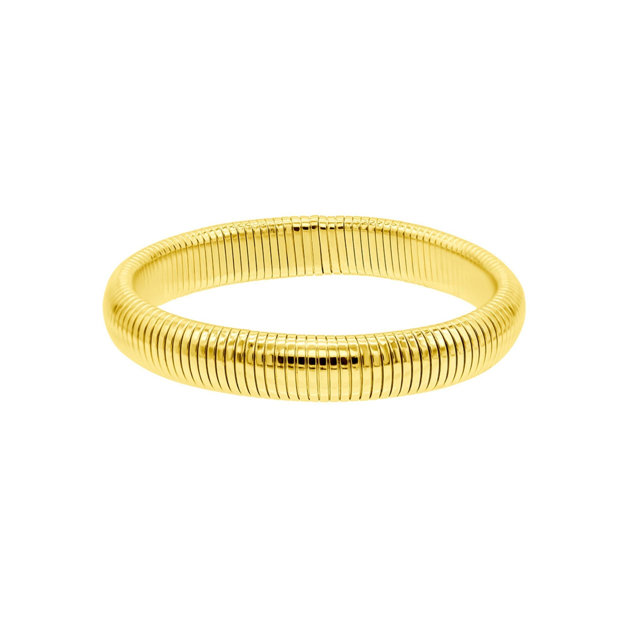 

Браслет Omega высотой 0,5 дюйма, покрытый 14-каратным золотом Adornia, золотой