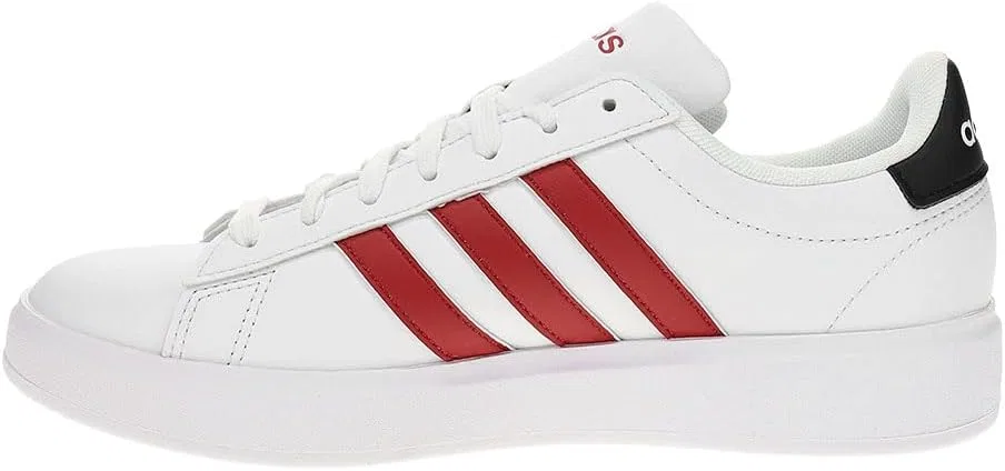 Кроссовки теннисные adidas, White/Better Scarlet/Black — фото 4