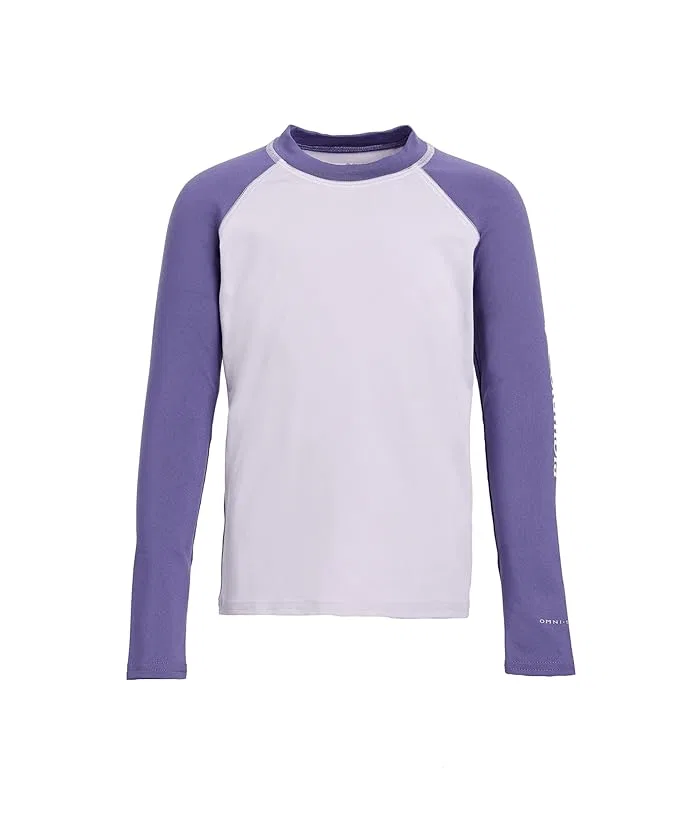 Футболка с защитой от солнца Sandy Shores Long Sleeve Sunguard Columbia Kids, Lavender Pearl/Stormwatch