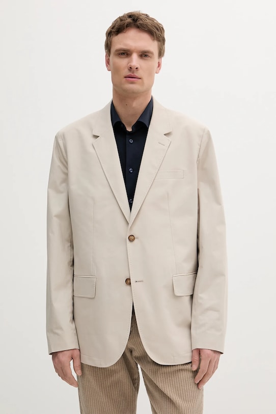 

Хлопковый пиджак Michael Kors, бежевый