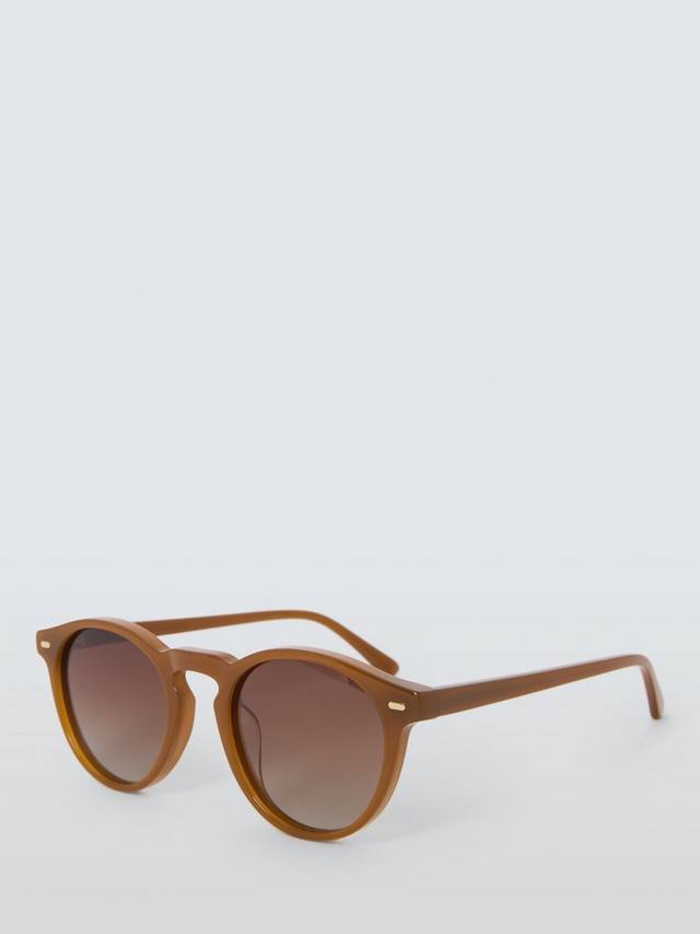 

Круглые поляризованные солнцезащитные очки John Lewis, цвет Light Brown