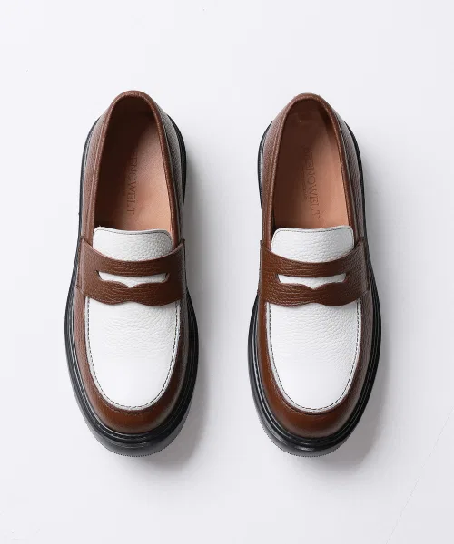Мужские лоферы BRENOWELT Dunk Brown Combi Penny Loafer — фото 4