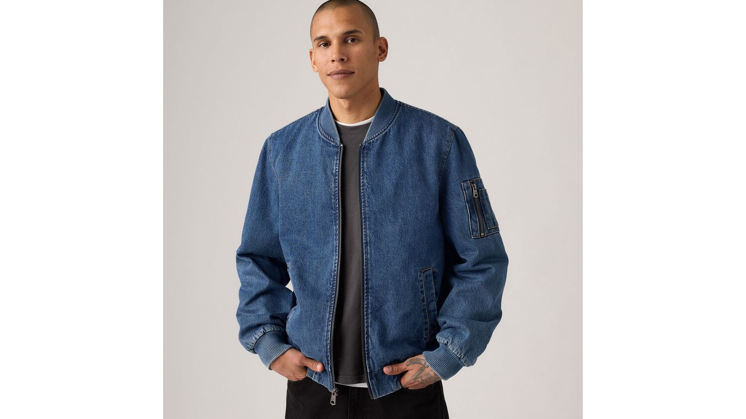 

Куртка-бомбер Levi's, Medium Stone Wash - Blue