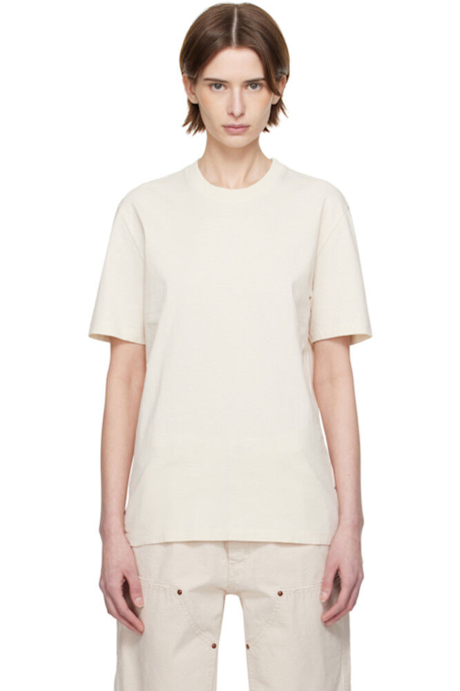 

Упаковка из трех бежевых хлопковых футболок Maison Margiela