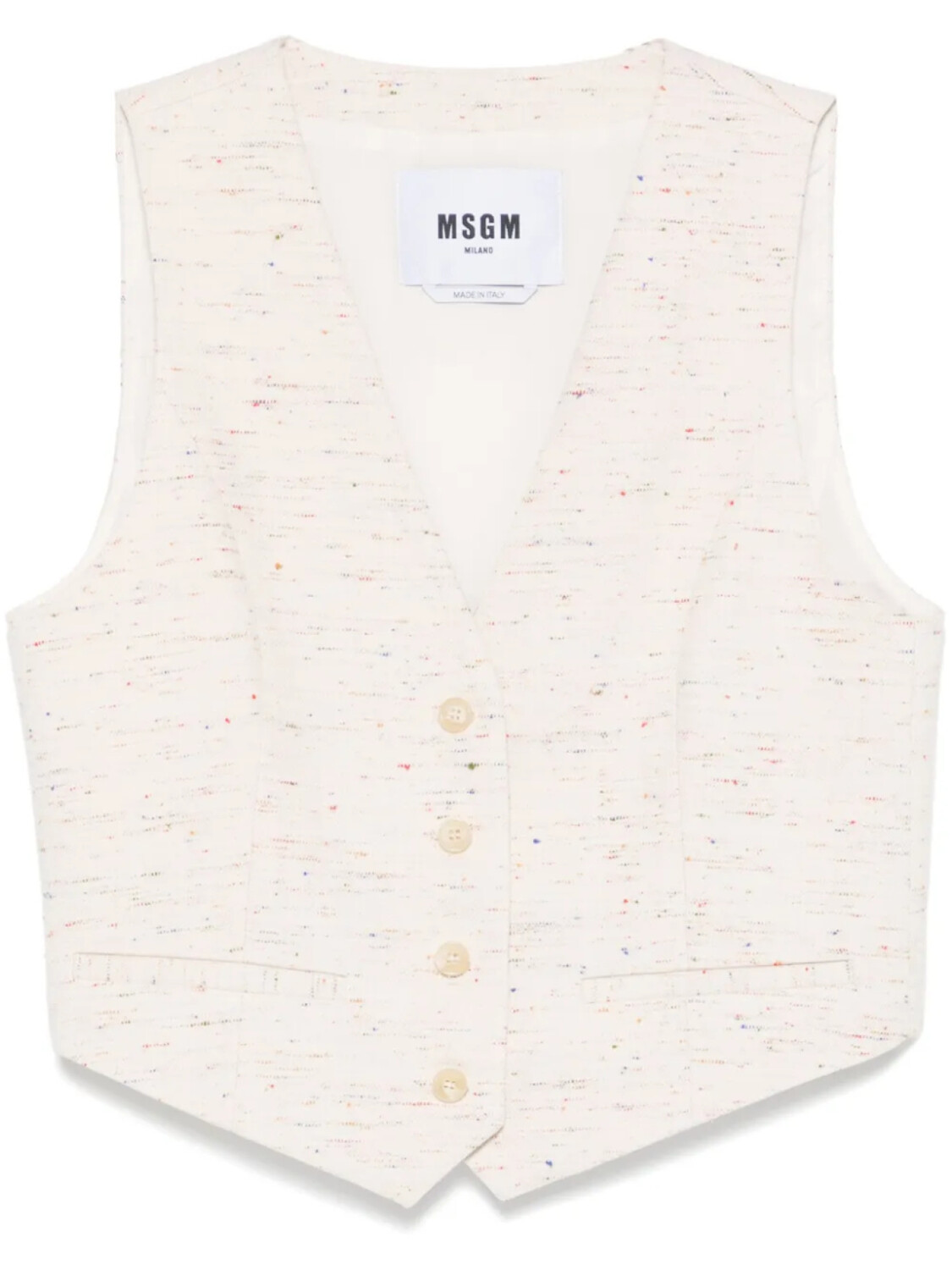 

MSGM жилет в мелкую точку, нейтральный