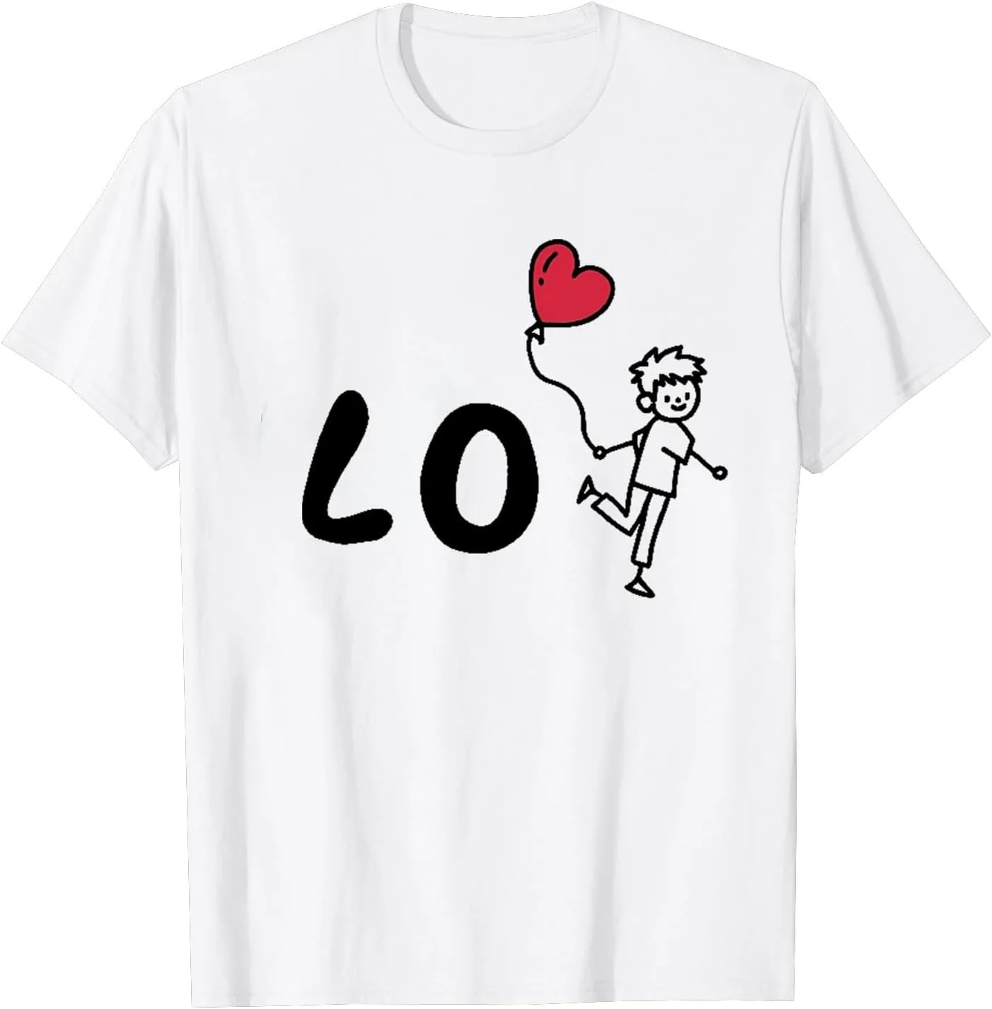 Футболка Valentine's Matching Couples с принтом Love Heart — фото 3