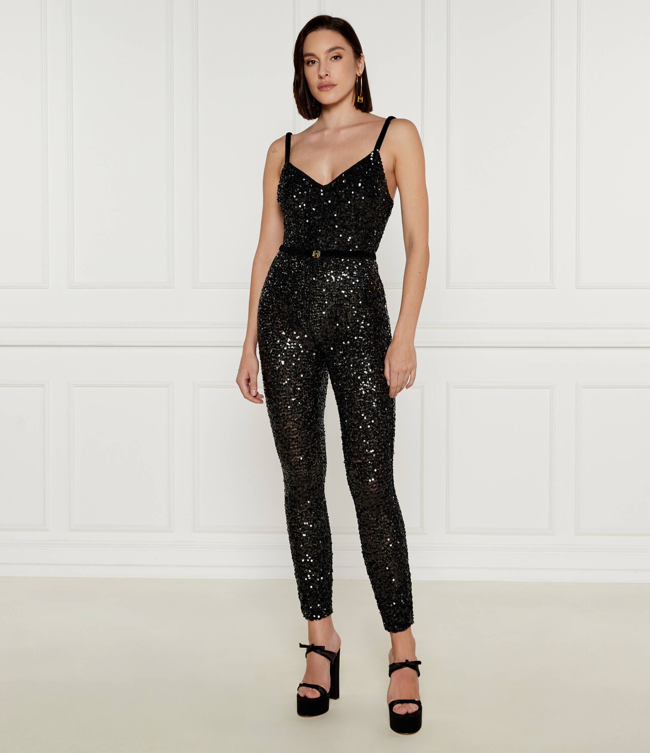 

Комбинезон Elisabetta Franchi Slim Fit, черный