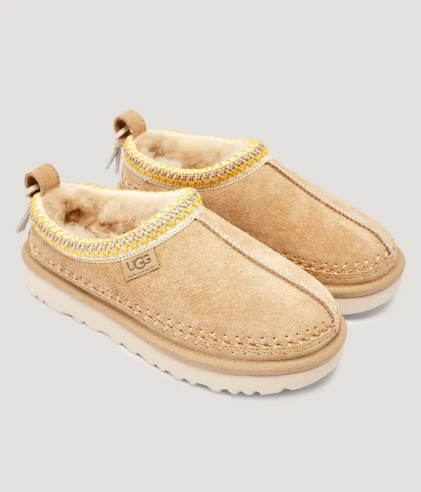 Кожаные сандалии-мюли с тасмановским принтом Ugg, бежевый — фото 3
