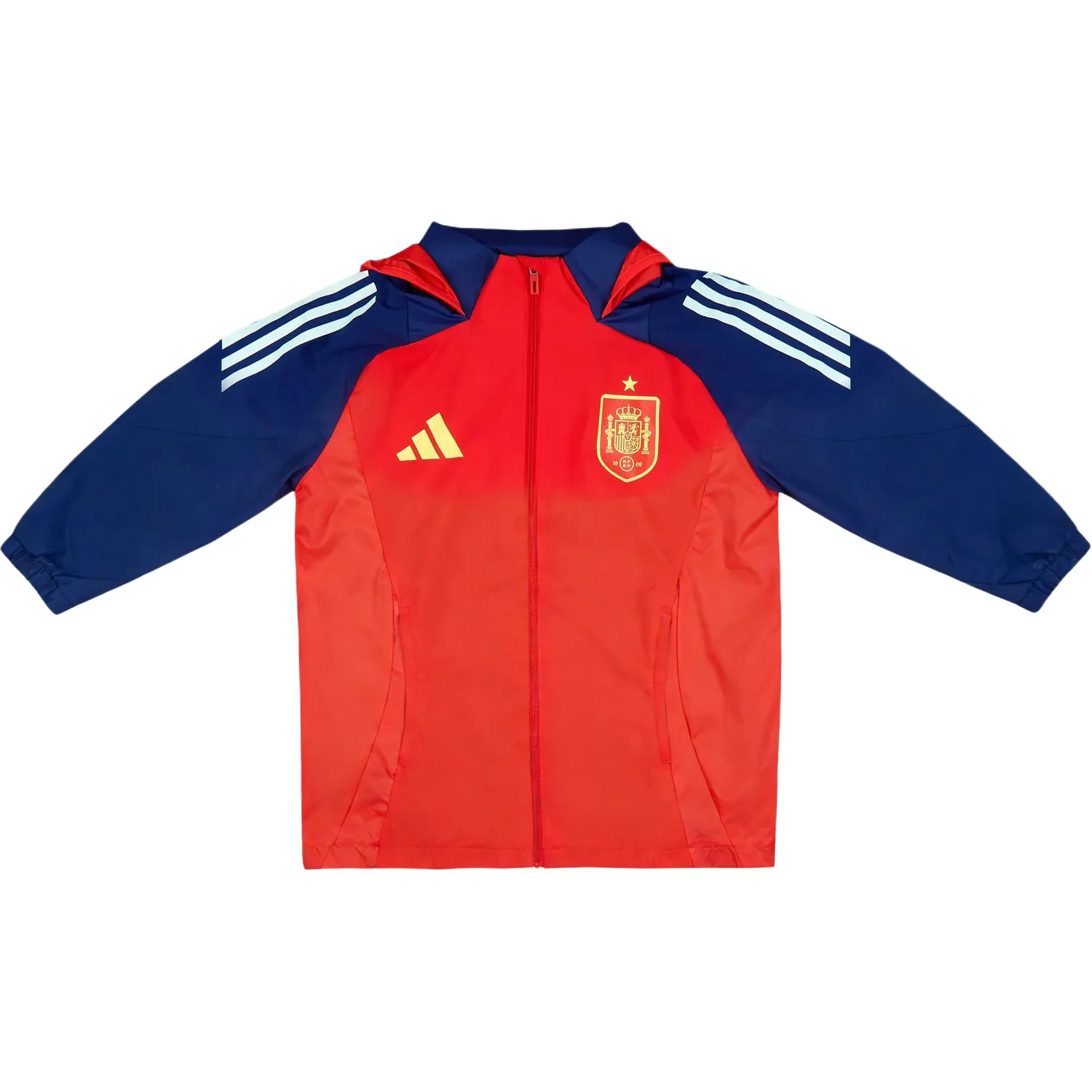Adidas Куртка унисекс с капюшоном, красная/синяя