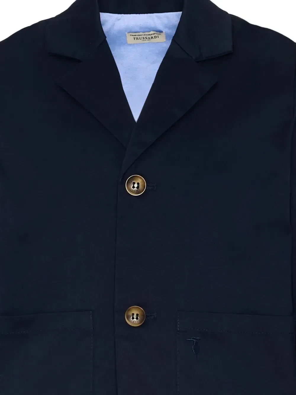 Пиджак на пуговицах с карманами Trussardi Junior, синий — фото 3
