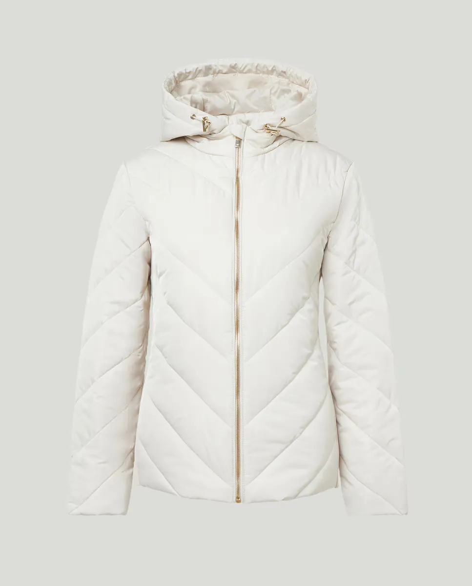 

Женский короткий пуховик с капюшоном Woman El Corte Inglés, цвет 120 Crudo