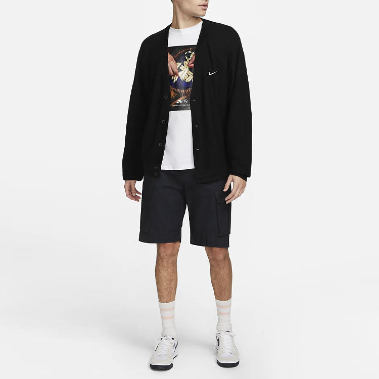 Кардиган Nike SB Skateboard Cardigan 'Black' DQ6307-010, черный — фото 3
